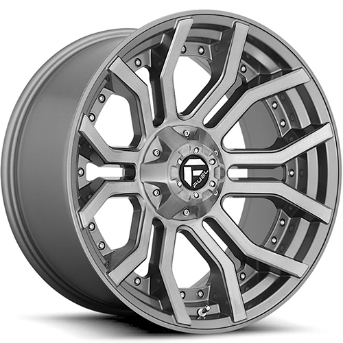 Fuel Offroad Rage D713 Brushed Gunmetal - Part Number D71322008247 Fuel Offroad Rage D713 Brushed Gunmetal Photo