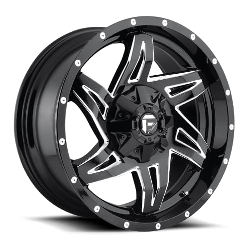 Fuel Offroad Rocker D613 Black W/ Milled Spokes - Part Number D61320902650 Fuel Offroad Rocker D613 Black W/ Milled Spokes Photo