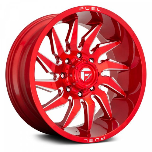 Fuel Offroad Saber D745 Candy Red W/ Milled Spokes - Part Number D7452000B447 Fuel Offroad Saber D745 Candy Red W/ Milled Spokes Photo