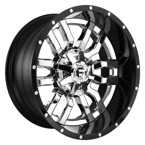 Fuel Offroad Sledge D270 Chrome W/ Black Lip - Part Number D27020008247 Fuel Offroad Sledge D270 Chrome W/ Black Lip Photo