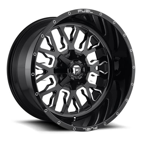 Fuel Offroad Stroke D611 Black W/ Milled Spokes - Part Number D61122202647 Fuel Offroad Stroke D611 Black W/ Milled Spokes Photo