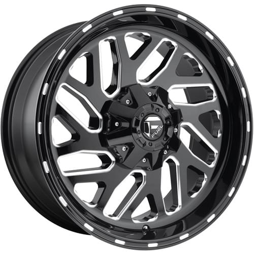 Fuel Offroad Triton D581 Gloss Black W/ Milled Spokes - Part Number D58117909850 Fuel Offroad Triton D581 Gloss Black W/ Milled Spokes Photo