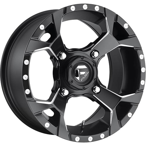 Fuel UTV Assault D546 Satin Black W/ Milled Spokes - Part Number D5461570A644 Fuel UTV Assault D546 Satin Black W/ Milled Spokes Photo