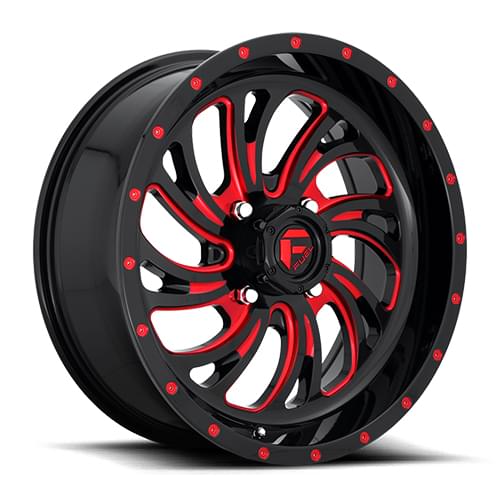 Fuel UTV Kompressor D642 Gloss Black W/ Red Milled Spokes - Part Number D6421870A644 Fuel UTV Kompressor D642 Gloss Black W/ Red Milled Spokes Photo