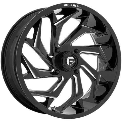 Fuel UTV Reaction D753 Gloss Black Milled - Part Number D7532270A540 Fuel UTV Reaction D753 Gloss Black Milled Photo