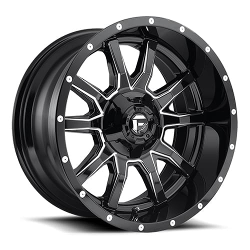 Fuel Offroad Vandal D627 Black W/ Milled Spokes - Part Number D62720208247 Fuel Offroad Vandal D627 Black W/ Milled Spokes Photo