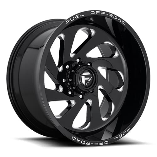 Fuel Offroad Vortex D637 Gloss Black W/ Milled Spokes - Part Number D63720208947 Fuel Offroad Vortex D637 Gloss Black W/ Milled Spokes Photo