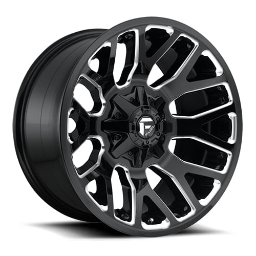 Fuel Offroad Warrior D607 Black W/ Milled Spokes - Part Number D60720001847 Fuel Offroad Warrior D607 Black W/ Milled Spokes Photo