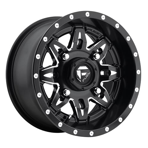 Fuel UTV Lethal D567 Lethal Satin Black W/ Milled Spokes - Part Number D5671570A544 Fuel UTV Lethal D567 Lethal Satin Black W/ Milled Spokes Photo