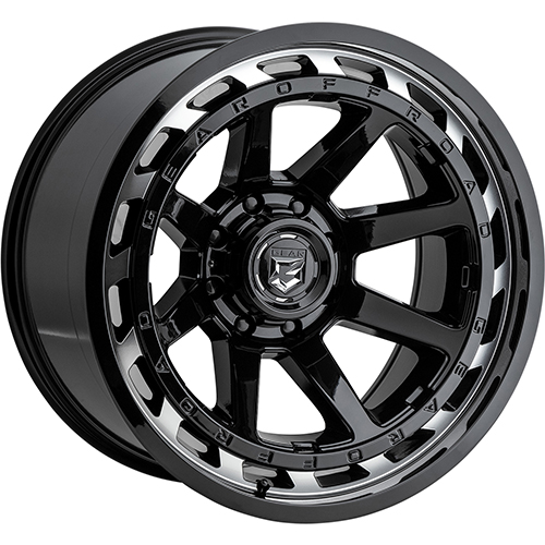 Gear Offroad Black Hawk 754 Gloss Black W/ Machined Face - Part Number 754MB-2208912 Gear Offroad Black Hawk 754 Gloss Black W/ Machined Face Photo
