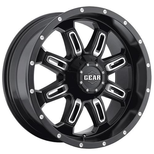 Gear Offroad Dominator 725 Gloss Black W/ Milled Spokes - Part Number 725MB-2090900 Gear Offroad Dominator 725 Gloss Black W/ Milled Spokes Photo