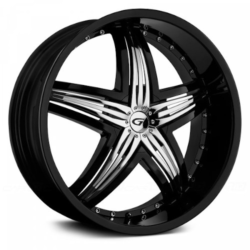 Gianna Blitz Black W Chrome Inserts - Part Number G1-24161391278B Gianna Blitz Black W Chrome Inserts Photo