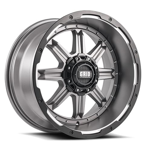 Grid Offroad GD10 Matte Anthracite W/ Black Lip - Part Number GD10-20100237A-106 Grid Offroad GD10 Matte Anthracite W/ Black Lip Photo