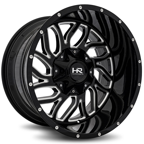 Hardrock H707 Gloss Black Milled - Part Number H707-221097125GBM Hardrock H707 Gloss Black Milled Photo