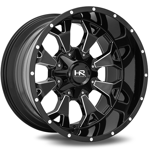 Hardrock Devastator H711 Gloss Black Milled - Part Number H711-221070125GBM Hardrock Devastator H711 Gloss Black Milled Photo