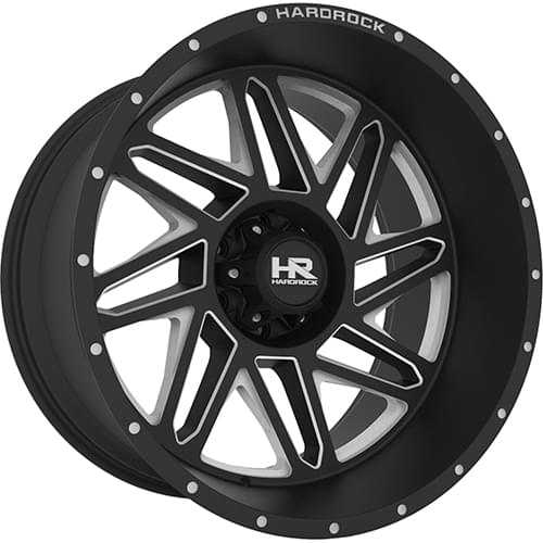 Hardrock Bones Xposed H501 Gloss Black W/ Milled Spokes - Part Number H501-221270144BM Hardrock Bones Xposed H501 Gloss Black W/ Milled Spokes Photo