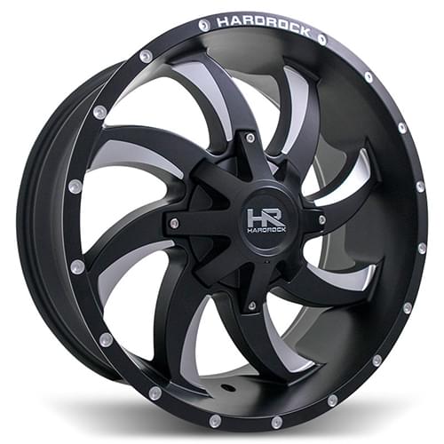 Hardrock Devious H701 Satin Black W/ Milled Spokes - Part Number H701-201270144BM Hardrock Devious H701 Satin Black W/ Milled Spokes Photo