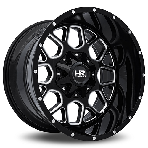 Hardrock Gunner H705 Gloss Black W/ Milled Spokes - Part Number H705-201270044GBM Hardrock Gunner H705 Gloss Black W/ Milled Spokes Photo