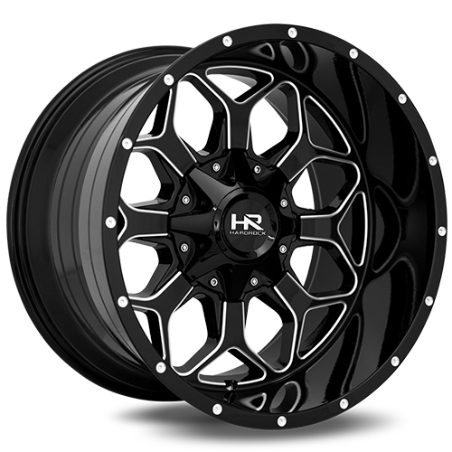 Hardrock Indestructible H712 Gloss Black Milled - Part Number H712-221052125GBM Hardrock Indestructible H712 Gloss Black Milled Photo