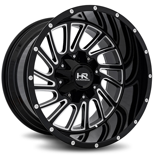 Hardrock H708 Gloss Black Milled - Part Number H708-221052125GBM Hardrock H708 Gloss Black Milled Photo