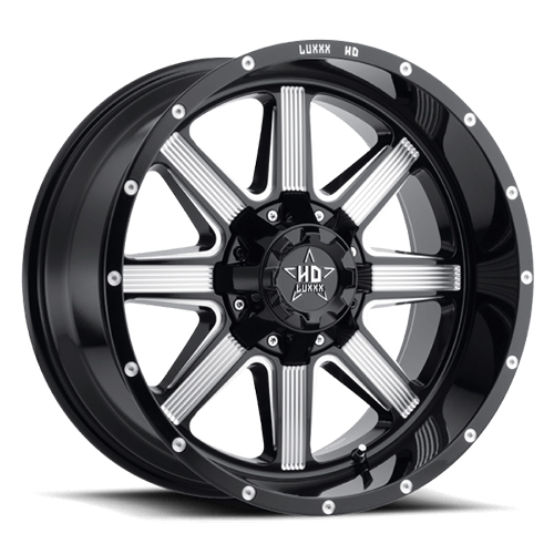 Luxxx HD Offroad LHD-10 Gloss Black Milled - Part Number LHD1020108170-18K-A1 Luxxx HD Offroad LHD-10 Gloss Black Milled Photo