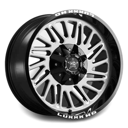 Luxxx HD Offroad LHD-19 Gloss Black With Machined Face - Part Number LHD1920105127139-18D-A2 Luxxx HD Offroad LHD-19 Gloss Black With Machined Face Photo