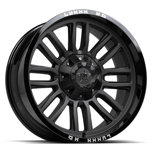 Luxxx HD Offroad LHD-26 Matte Black With Gloss Black Lip - Part Number LHD26221061351397-18G-A5 Luxxx HD Offroad LHD-26 Matte Black With Gloss Black Lip Photo