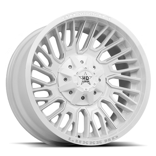 Luxxx HD Offroad LHD-28 Gloss White Milled - Part Number LHD2820108165170-18K-M1 Luxxx HD Offroad LHD-28 Gloss White Milled Photo