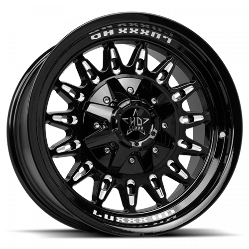 Luxxx HD Offroad LHD-30 Gloss Black Milled - Part Number LHD3020105127139-12D-A1 Luxxx HD Offroad LHD-30 Gloss Black Milled Photo