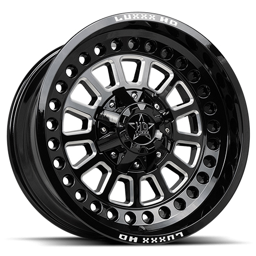 Luxxx HD Offroad LHD-33 Gloss Black Milled - Part Number LHD3318961351397-12G-A1 Luxxx HD Offroad LHD-33 Gloss Black Milled Photo