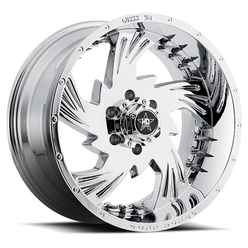 Luxxx HD Offroad LHD-7 Chrome With Chrome Spike Rivets - Part Number LHD722128170-44K-C-11 Luxxx HD Offroad LHD-7 Chrome With Chrome Spike Rivets Photo