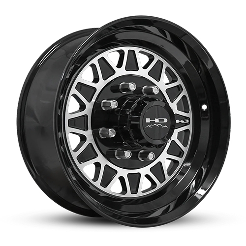 HD Trailer Wheels HDT Cast Trailer Gloss Black With Machined Face - Part Number HD1560830BK HD Trailer Wheels HDT Cast Trailer Gloss Black With Machined Face Photo