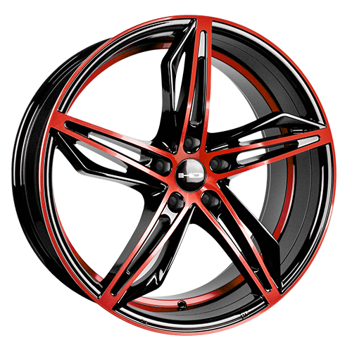 HD Wheels Fly-Cutter Gloss Black Machined W/ Red Clear - Part Number FC18806535BKM-R HD Wheels Fly-Cutter Gloss Black Machined W/ Red Clear Photo