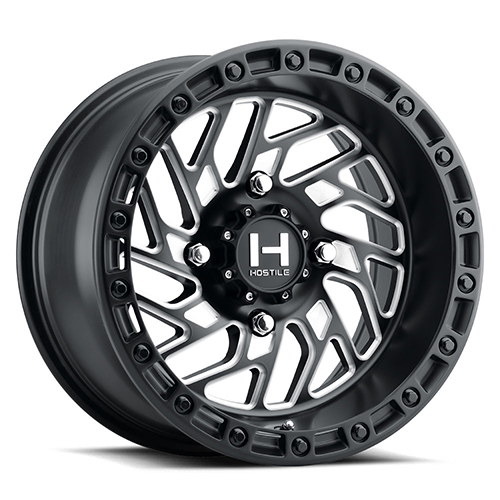 Hostile UTV Jigsaw H116 Satin Black W/ Milled Spokes - Part Number H116-1580415644M Hostile UTV Jigsaw H116 Satin Black W/ Milled Spokes Photo