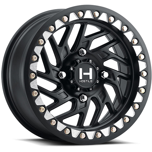 Hostile UTV Jigsaw UTV H316 Asphalt W/ Beadlock - Part Number H316-1570413744A Hostile UTV Jigsaw UTV H316 Asphalt W/ Beadlock Photo