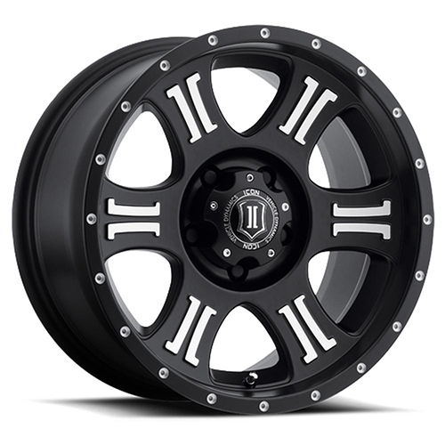 Icon Alloys Shield Satin Black Machined - Part Number 1020908057MB Icon Alloys Shield Satin Black Machined Photo