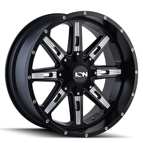 Ion Alloy 184 Satin Black W/ Milled Spokes - Part Number 184-8937M Ion Alloy 184 Satin Black W/ Milled Spokes Photo