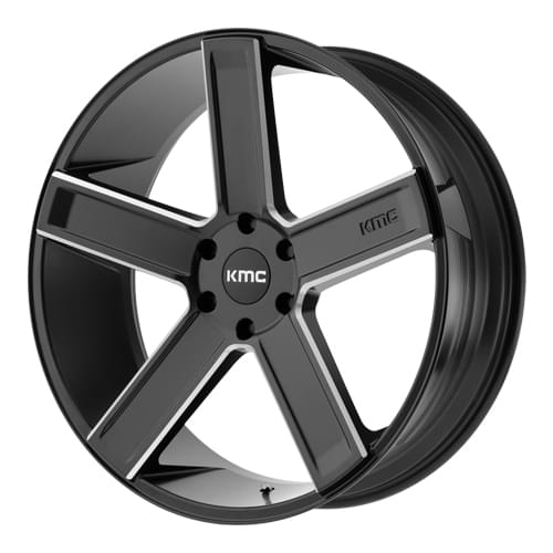 KMC KM702 Deuce Satin Black W/ Milled Spokes - Part Number KM70222963915 KMC KM702 Deuce Satin Black W/ Milled Spokes Photo