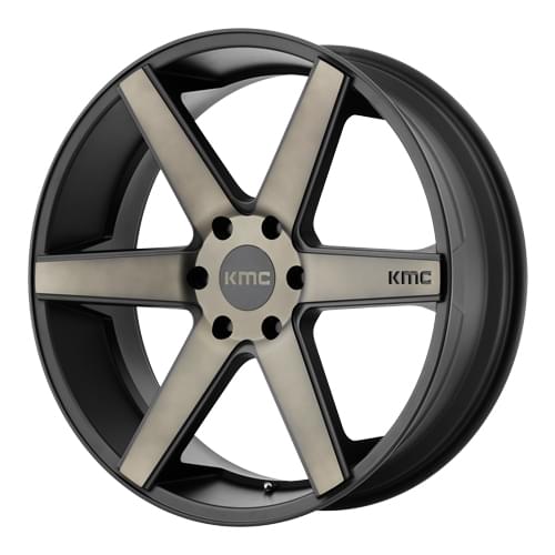 KMC KM704 District Truck Satin Black Machined DDT - Part Number KM70422968915 KMC KM704 District Truck Satin Black Machined DDT Photo
