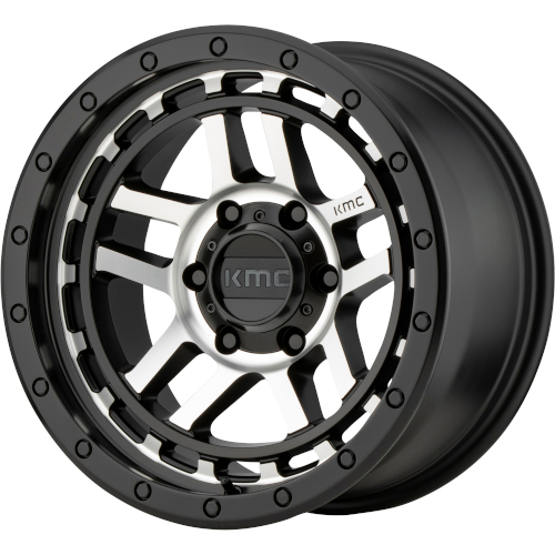 KMC KM540 Recon Satin Black W/ Machined Face - Part Number KM54088550518 KMC KM540 Recon Satin Black W/ Machined Face Photo
