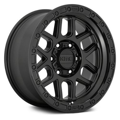 KMC KM544 Mesa Satin Black Gloss Black Lip - Part Number KM54478563700 KMC KM544 Mesa Satin Black Gloss Black Lip Photo