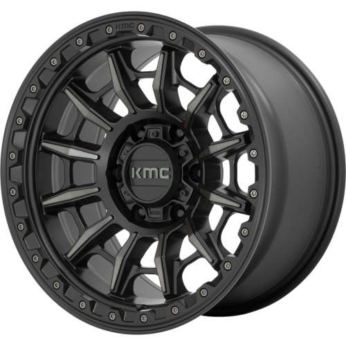 KMC KM547 Carnage Satin Black W/ Gray Tint - Part Number KM54779050412N KMC KM547 Carnage Satin Black W/ Gray Tint Photo