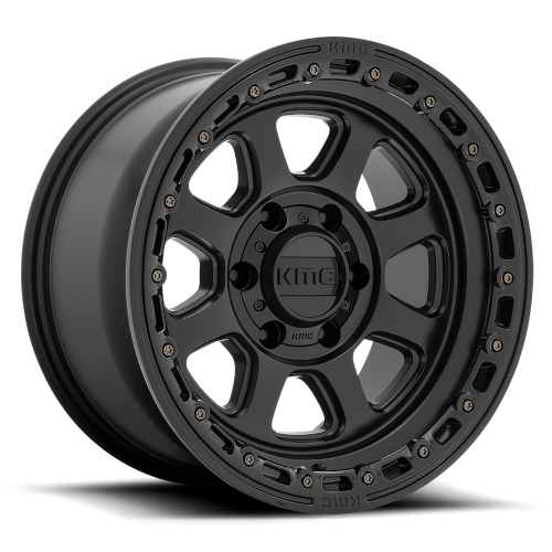 KMC KM548 Chase Satin Black W/ Gloss Black Lip - Part Number KM54879080712N KMC KM548 Chase Satin Black W/ Gloss Black Lip Photo