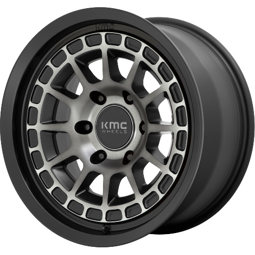KMC KM719 Canyon Satin Black W/ Gray Tint - Part Number KM71968068400 KMC KM719 Canyon Satin Black W/ Gray Tint Photo