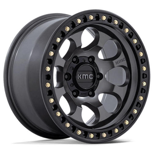 KMC Riot SBL KM550 Anthracite W/ Satin Black Lip - Part Number KM550AB17906812N KMC Riot SBL KM550 Anthracite W/ Satin Black Lip Photo