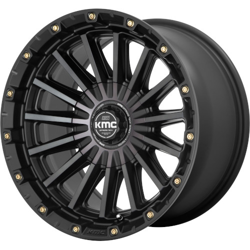 KMC KM102 Signal Satin Black W/ Gray Tint - Part Number KM10279067418 KMC KM102 Signal Satin Black W/ Gray Tint Photo