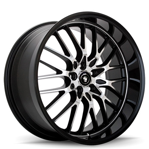 Konig Lace 16 Gloss Black W/ Machined Face - Part Number 16MB-LA78512355 Konig Lace 16 Gloss Black W/ Machined Face Photo