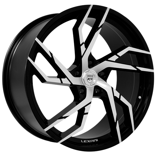 Lexani Alpha 693 Gloss Black Machined - Part Number 693-2010-45-40MB Lexani Alpha 693 Gloss Black Machined Photo