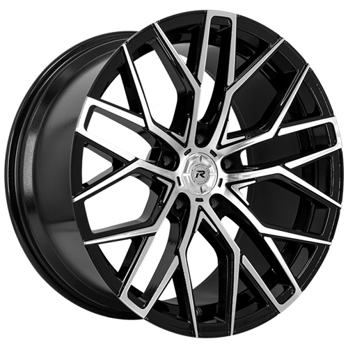 Lexani Cota Z01 Gloss Black W/ Machined Spokes - Part Number Z01-2090-66-20MB Lexani Cota Z01 Gloss Black W/ Machined Spokes Photo