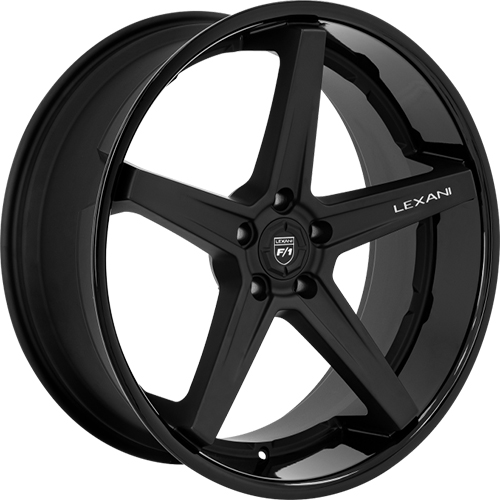 Lexani Savage 5 684 Satin Black W/ Gloss Black Lip - Part Number 684-2290-15-38SBGB Lexani Savage 5 684 Satin Black W/ Gloss Black Lip Photo